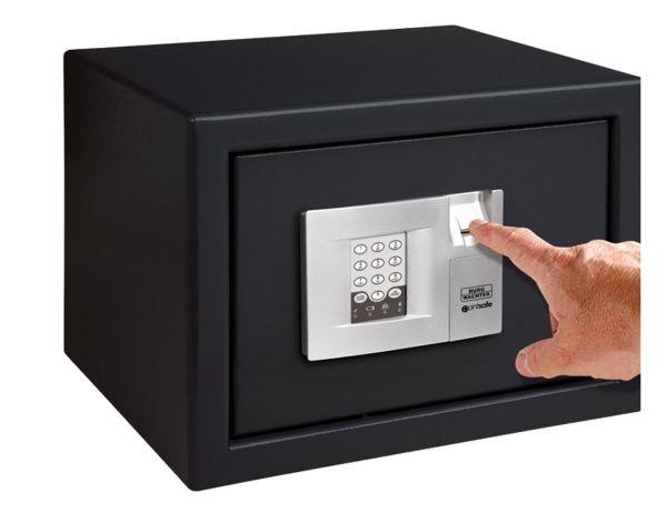 Tresor Safe,Elektronisches Zahlenschloss mit Fingerscan-Modul,35x25x25cm,Sicherheitsschrank,für Wertgegenstände und Dokumente,Black